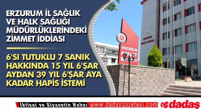 Erzurum il sağlık ve halk sağlığı müdürlüklerindeki zimmet iddiası